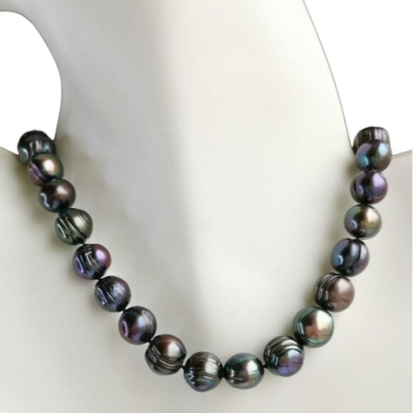 Splendid Pearls Jewelry - Baroque Tahitian Black Pearl necklace 18 Inches 🆕
